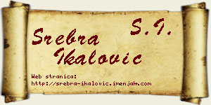 Srebra Ikalović vizit kartica